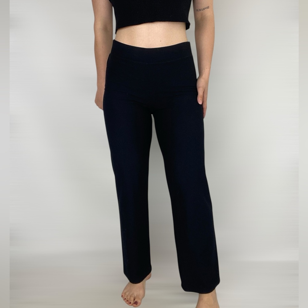 EILEEN FISHER Wide Leg Pant High Rise Knit‎ Stretchy Casual Work Business